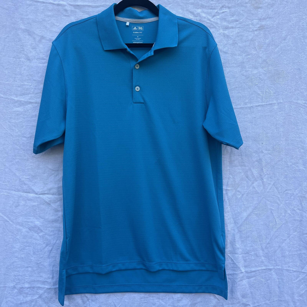 Adidas ClimaLite Golf Polo Shirt Blue Performance Athletic Men’s Medium
