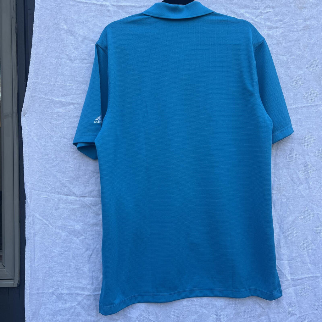 Adidas ClimaLite Golf Polo Shirt Blue Performance Athletic Men’s Medium