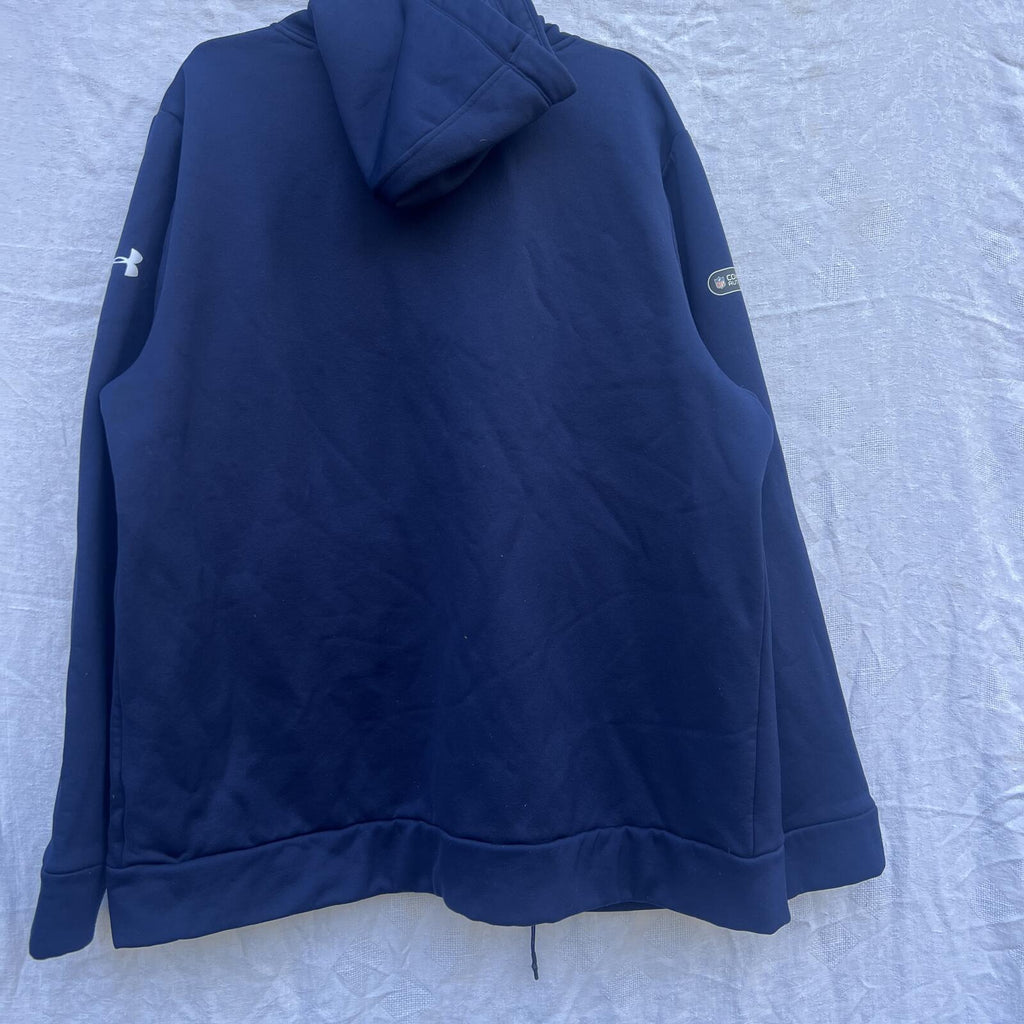 Under Armour Patriots Full Zip Hoodie XL Navy NFL Combine Authentic