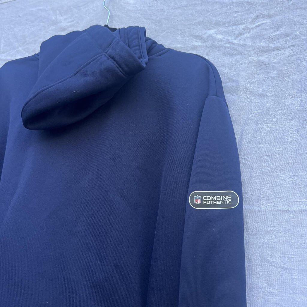 Under Armour Patriots Full Zip Hoodie XL Navy NFL Combine Authentic