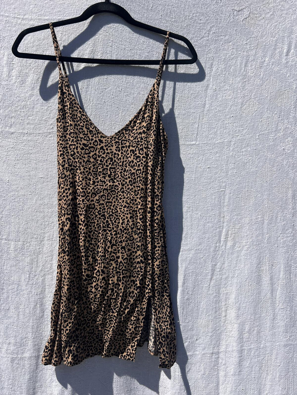 Reformation Leopard Print Slip Dress XS Brown Black Mini Strappy USA