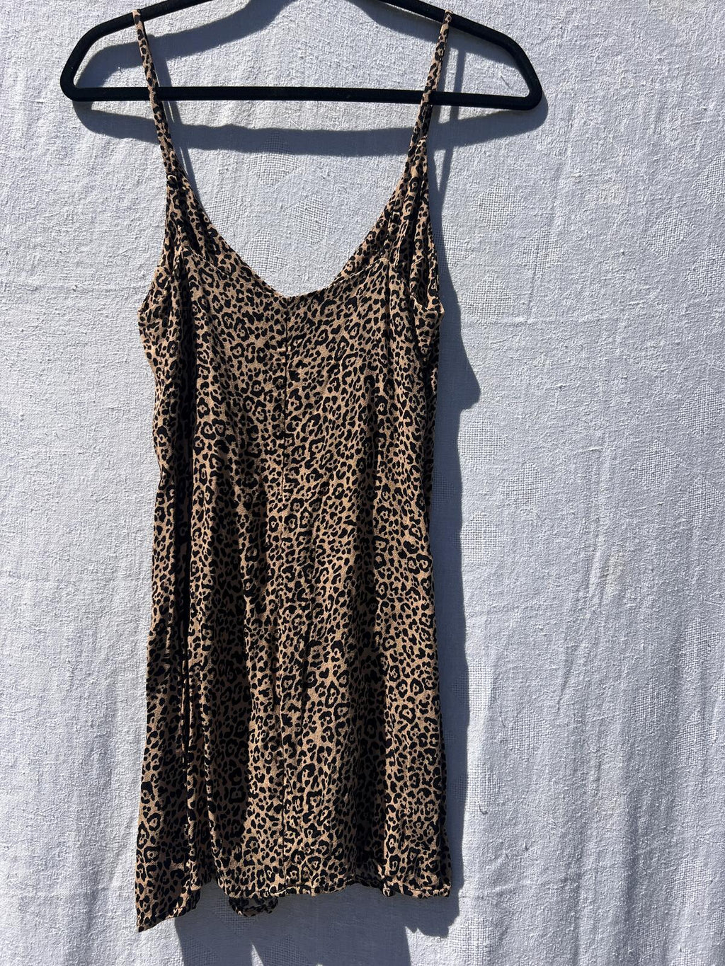 Reformation Leopard Print Slip Dress XS Brown Black Mini Strappy USA