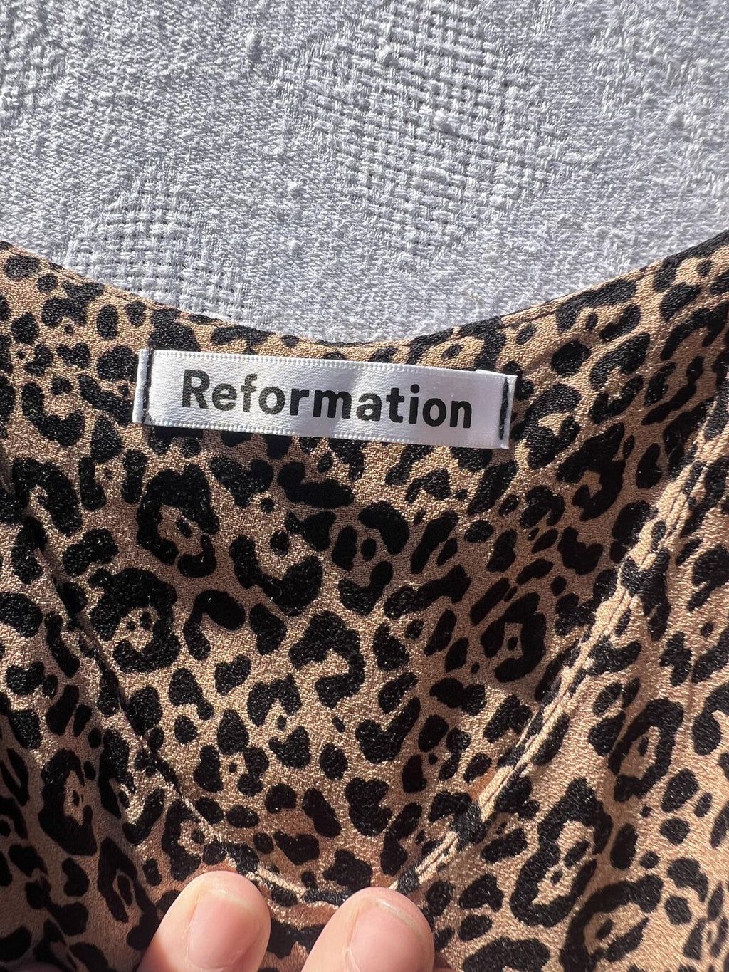 Reformation Leopard Print Slip Dress XS Brown Black Mini Strappy USA