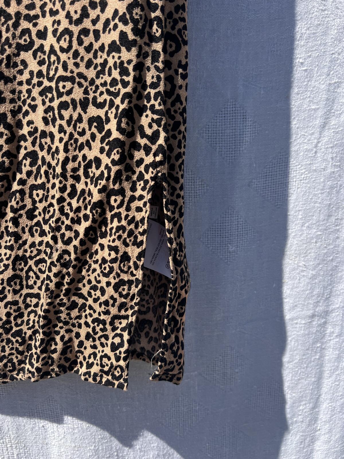 Reformation Leopard Print Slip Dress XS Brown Black Mini Strappy USA
