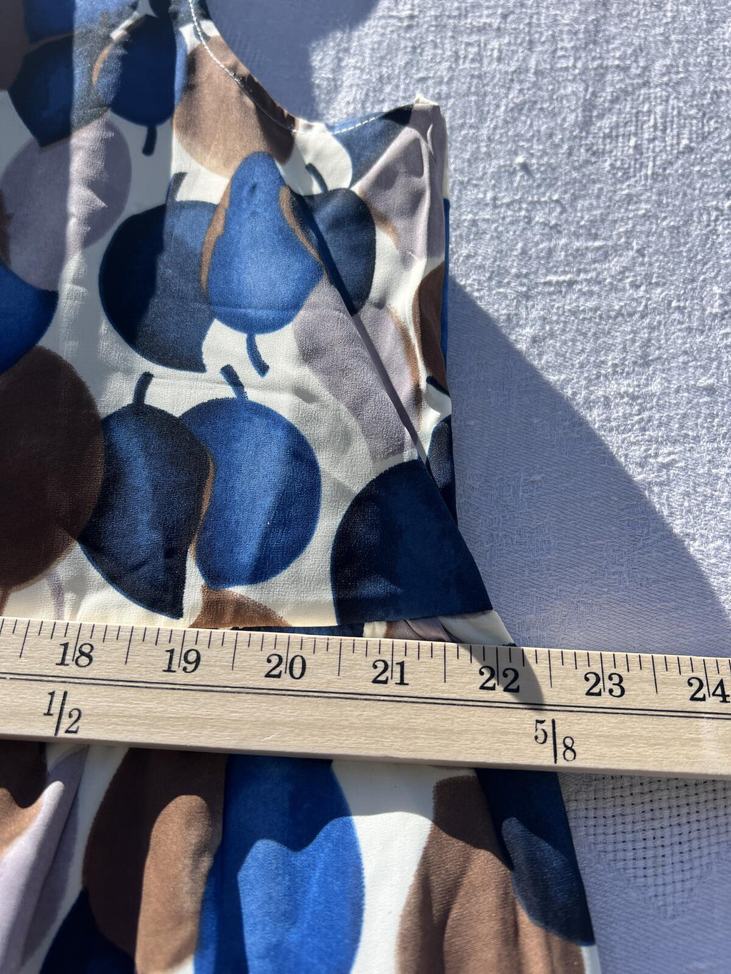 Bohemian Outsider Tiered Midi Dress XL Blue Brown Print Sleeveless Cotton