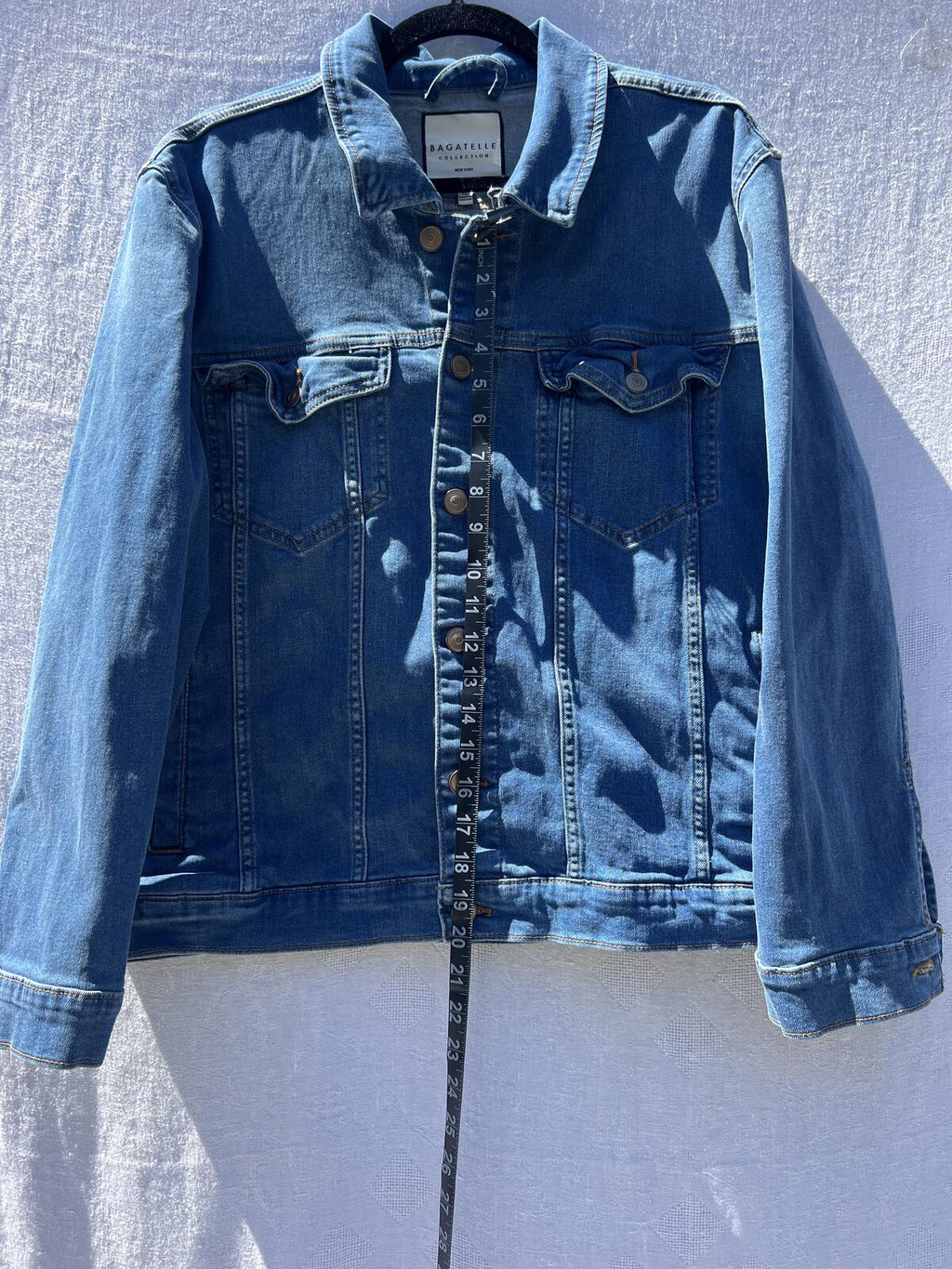 Bagatelle Denim Jacket Womens XL Blue Stretch Trucker Classic Casual Coat