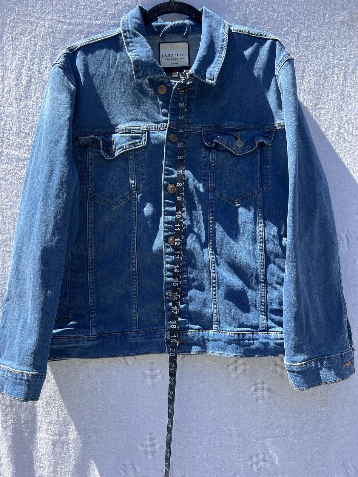 Bagatelle Denim Jacket Womens XL Blue Stretch Trucker Classic Casual Coat