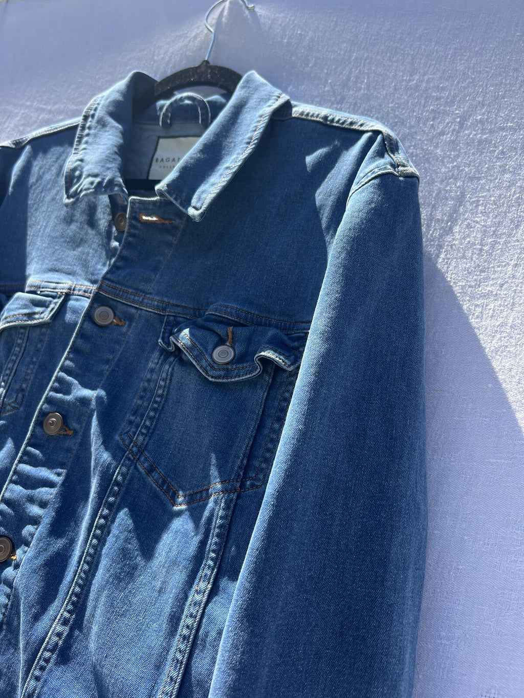 Bagatelle Denim Jacket Womens XL Blue Stretch Trucker Classic Casual Coat