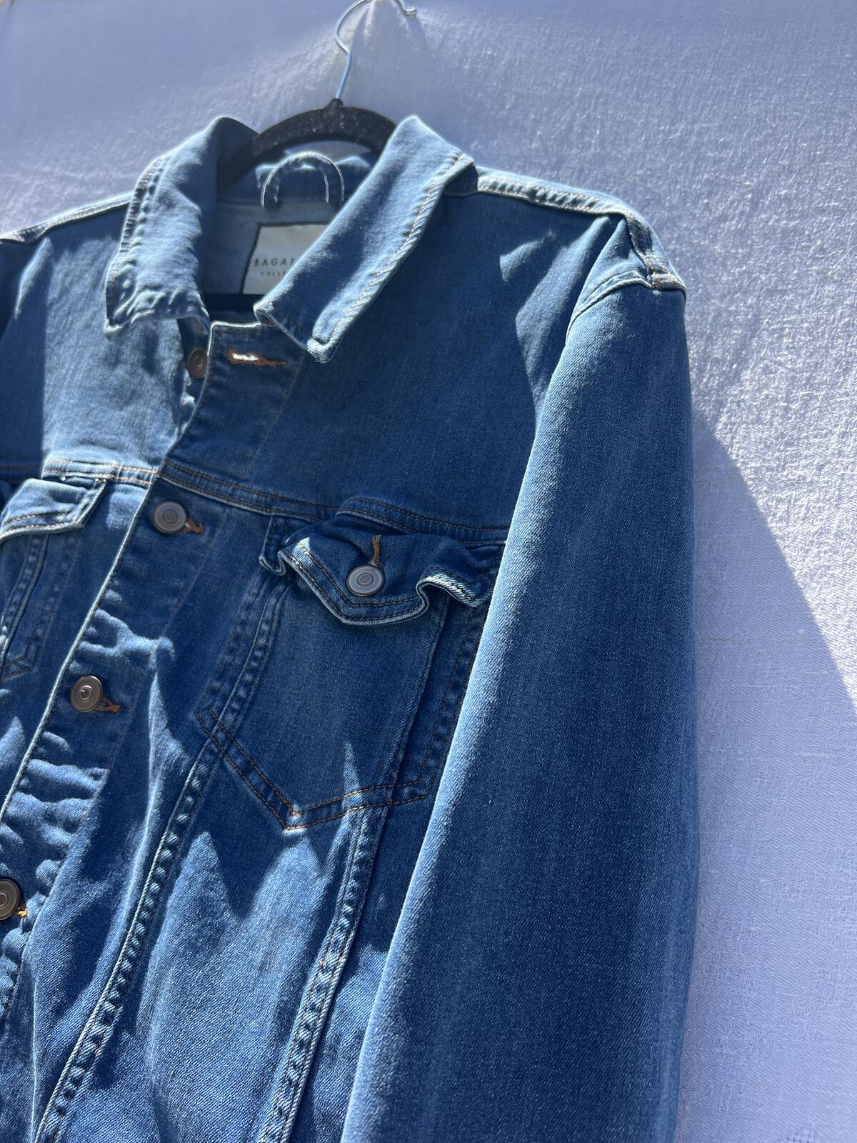 Bagatelle Denim Jacket Womens XL Blue Stretch Trucker Classic Casual Coat