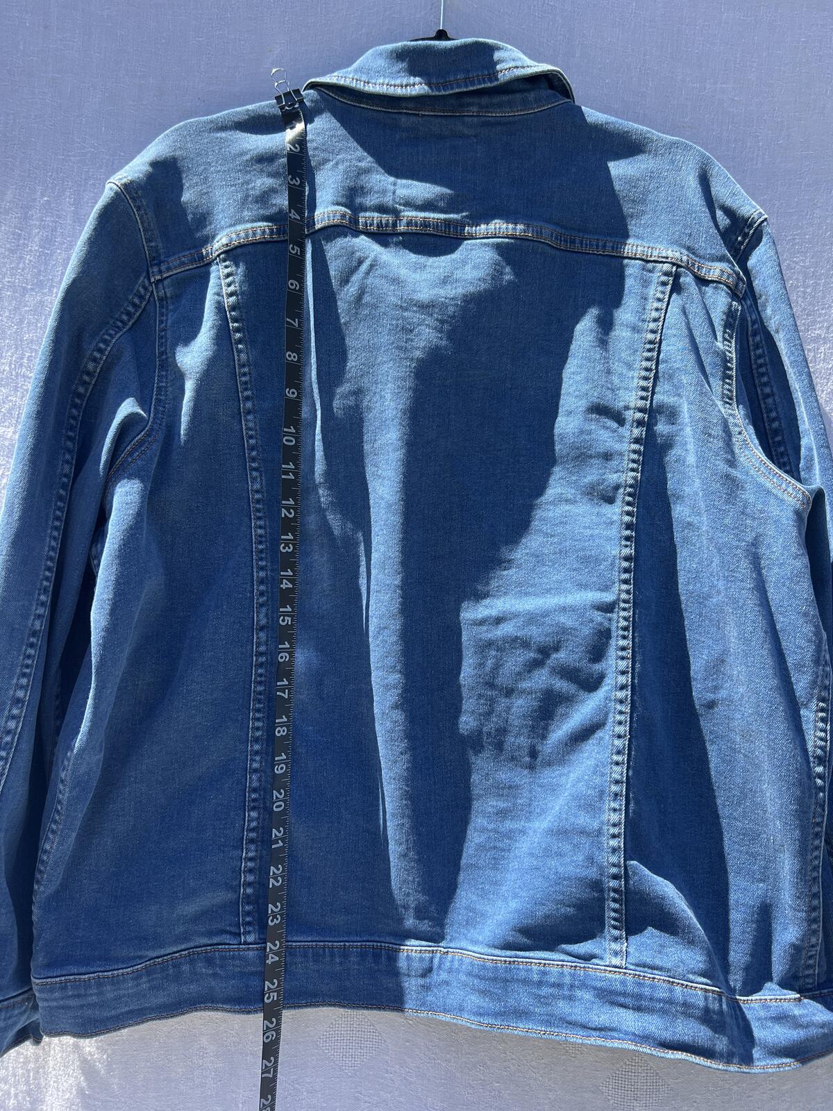 Bagatelle Denim Jacket Womens XL Blue Stretch Trucker Classic Casual Coat