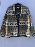 Flashback Aztec Tapestry Jacket Womens Medium Tribal Boho Open Front Coat