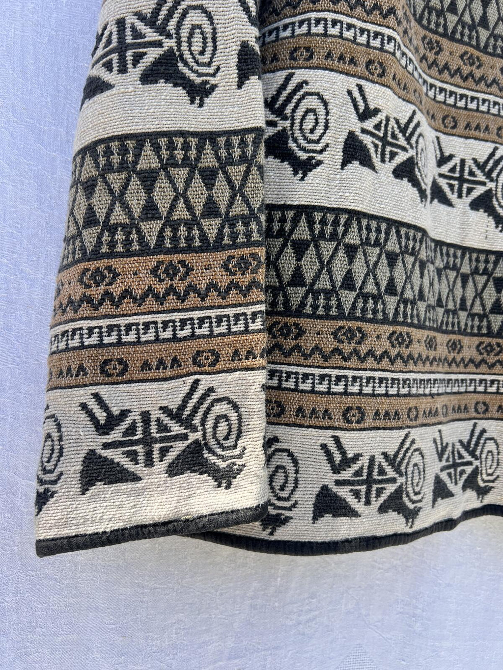 Flashback Aztec Tapestry Jacket Womens Medium Tribal Boho Open Front Coat