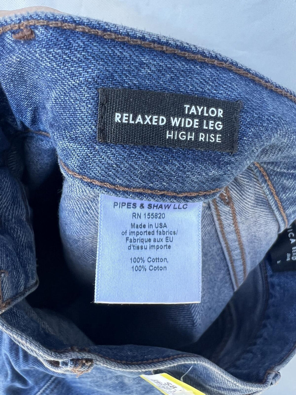 Veronica Beard Taylor Wide Leg Jeans High Rise Blue Denim Size 26