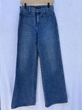 Veronica Beard Taylor Wide Leg Jeans High Rise Blue Denim Size 26