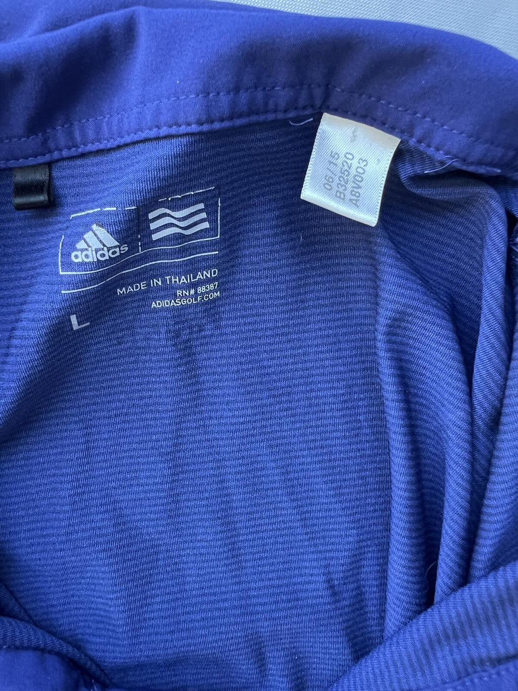 Adidas Golf Polo Shirt Blue Performance Stretch Mens Size Large L