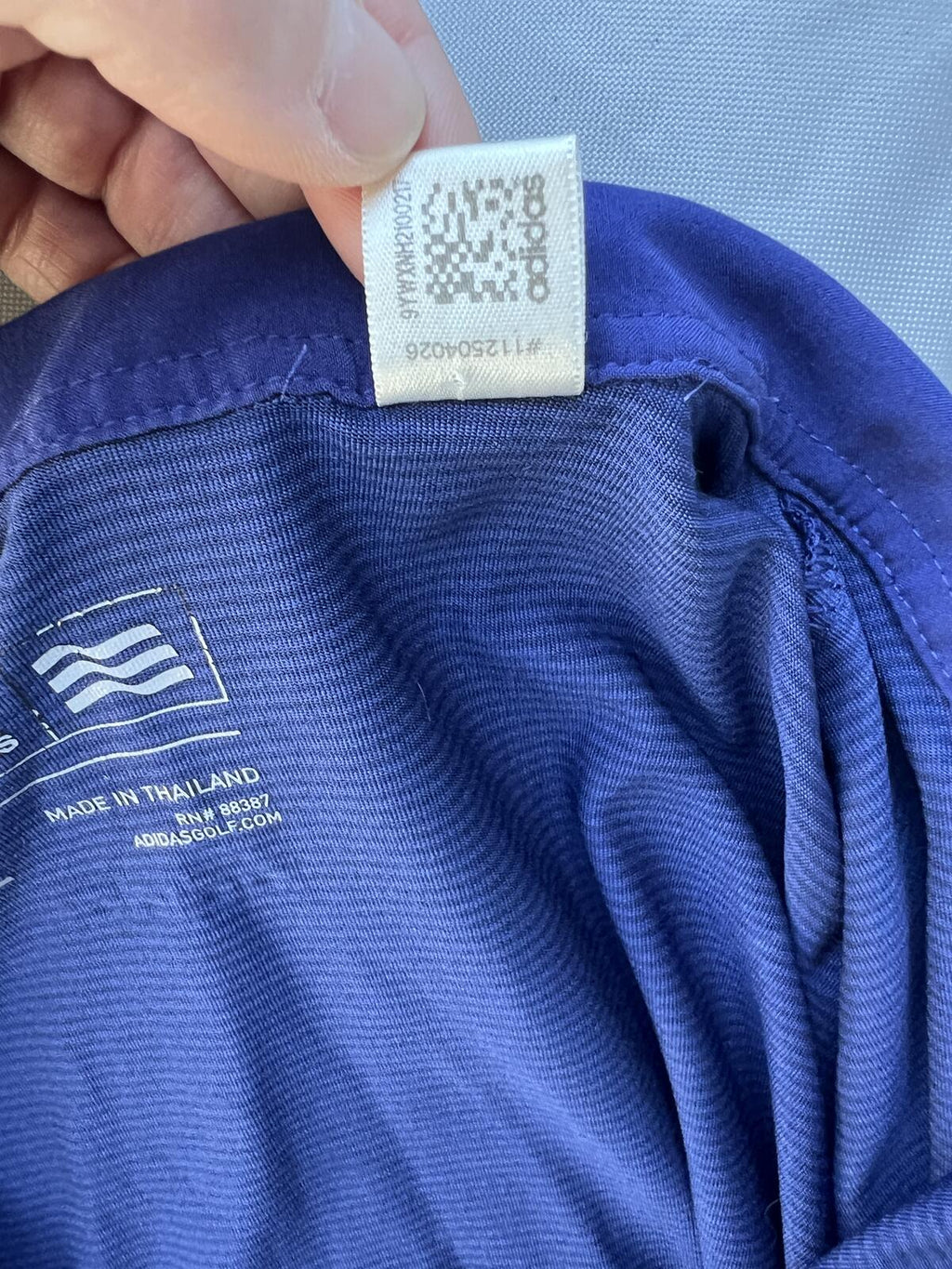 Adidas Golf Polo Shirt Blue Performance Stretch Mens Size Large L