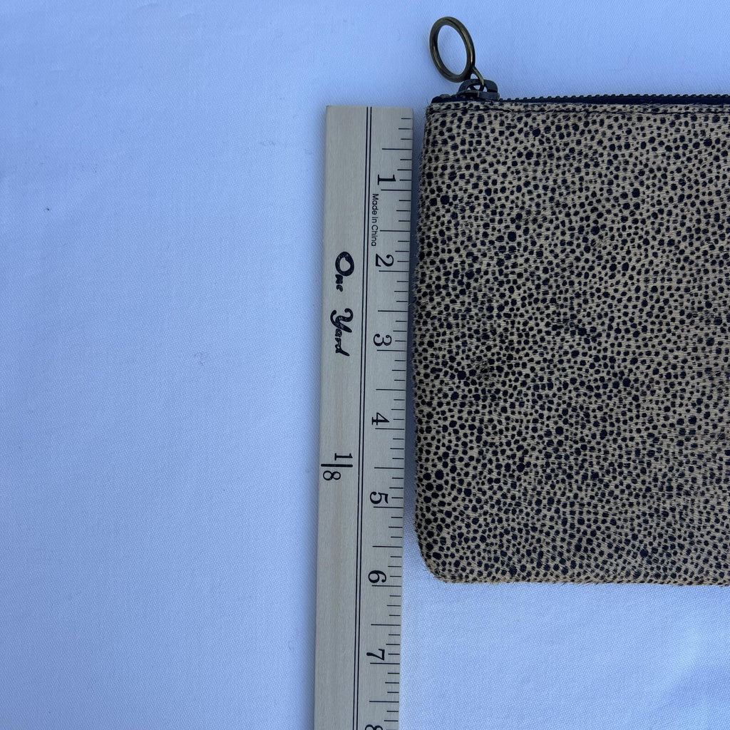 Madewell NWT Calf Hair Cheetah Print Zip Pouch Clutch Wallet Leather