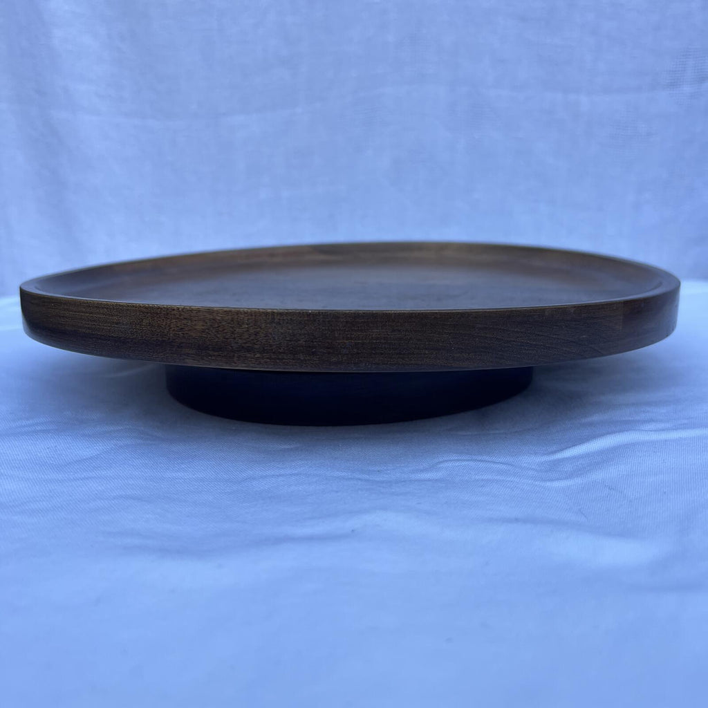 Woodbury's of Shelburne VT Solid Wood Lazy Susan Turntable 12" Round Tray