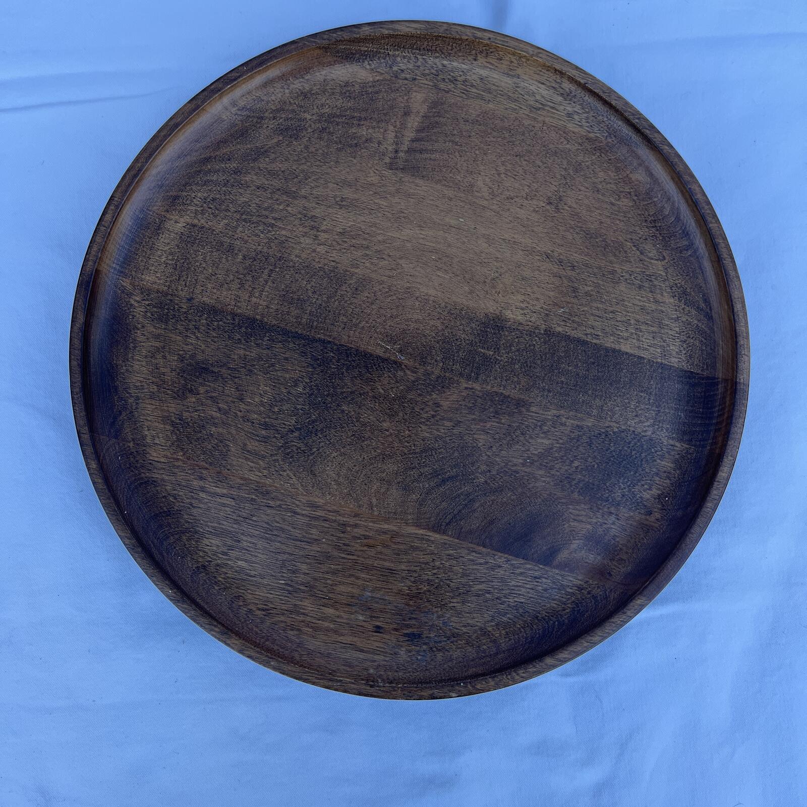 Woodbury's of Shelburne VT Solid Wood Lazy Susan Turntable 12" Round Tray