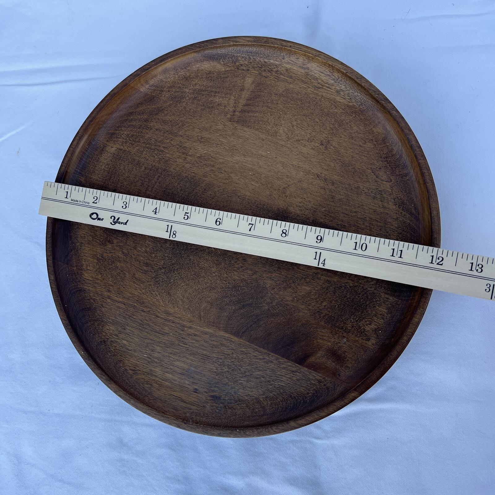 Woodbury's of Shelburne VT Solid Wood Lazy Susan Turntable 12" Round Tray