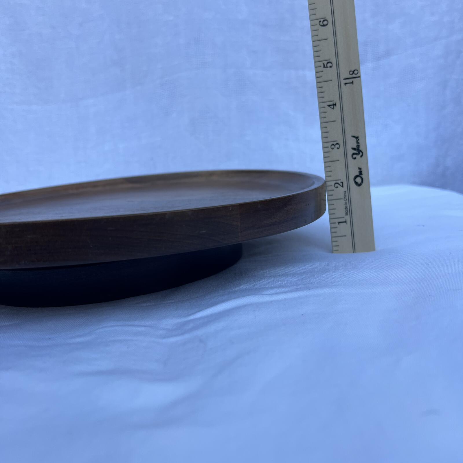 Woodbury's of Shelburne VT Solid Wood Lazy Susan Turntable 12" Round Tray