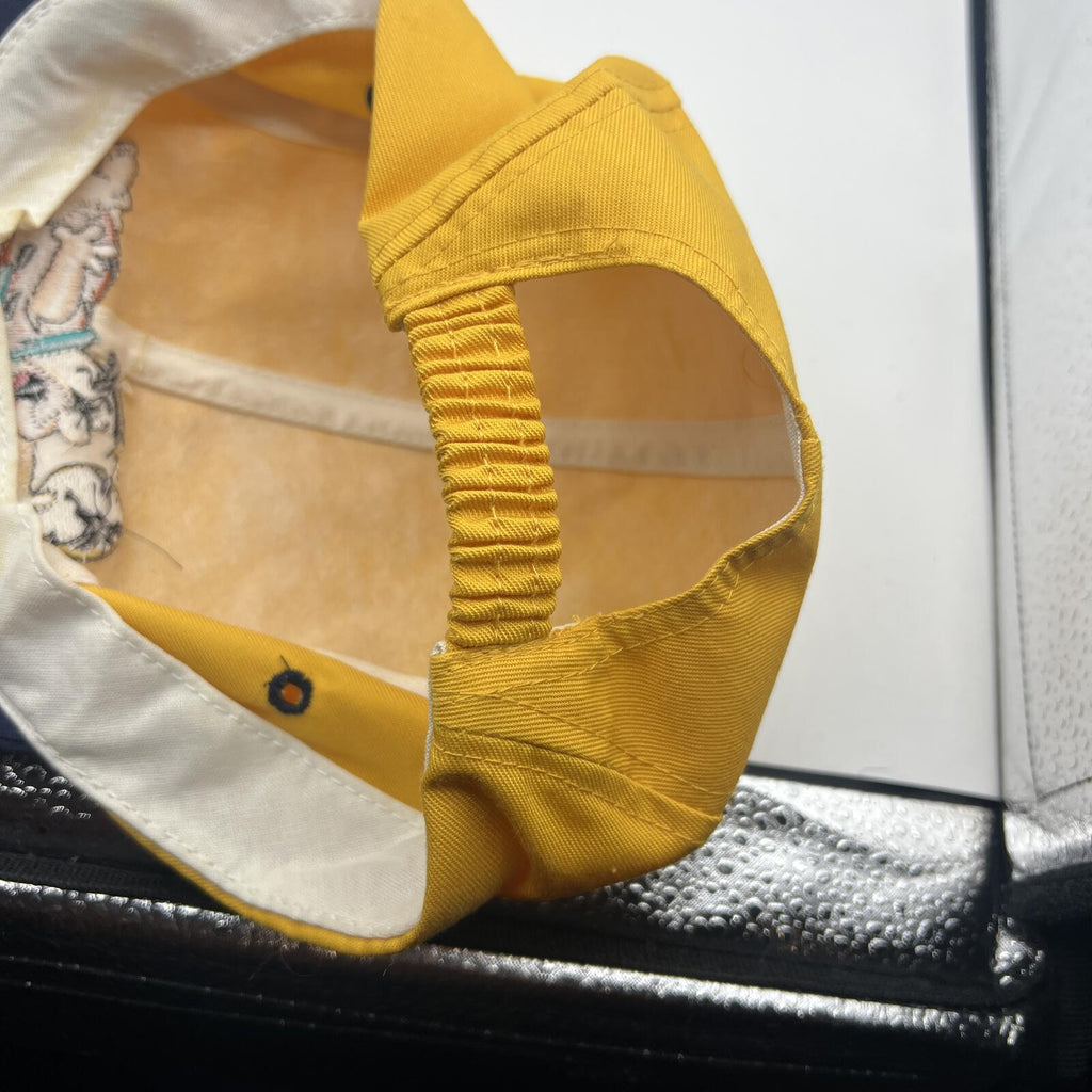 Vintage Flintstones Fred Flintstone Snapback Hat Yellow Blue Cap USA