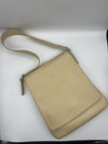 Vintage Coach 9408 Cream Leather Flap Shoulder Bag USA Minimalist EUC