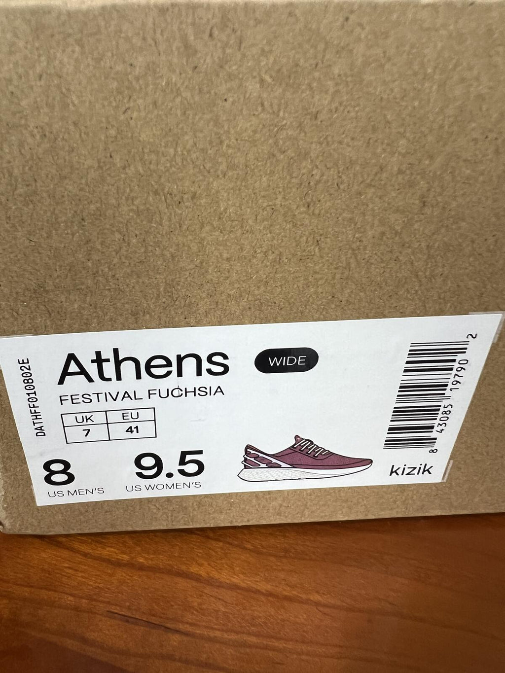 NWT Kizik Athens Hands Free Sneakers Fuchsia Wide Womens 9.5 Mens 8