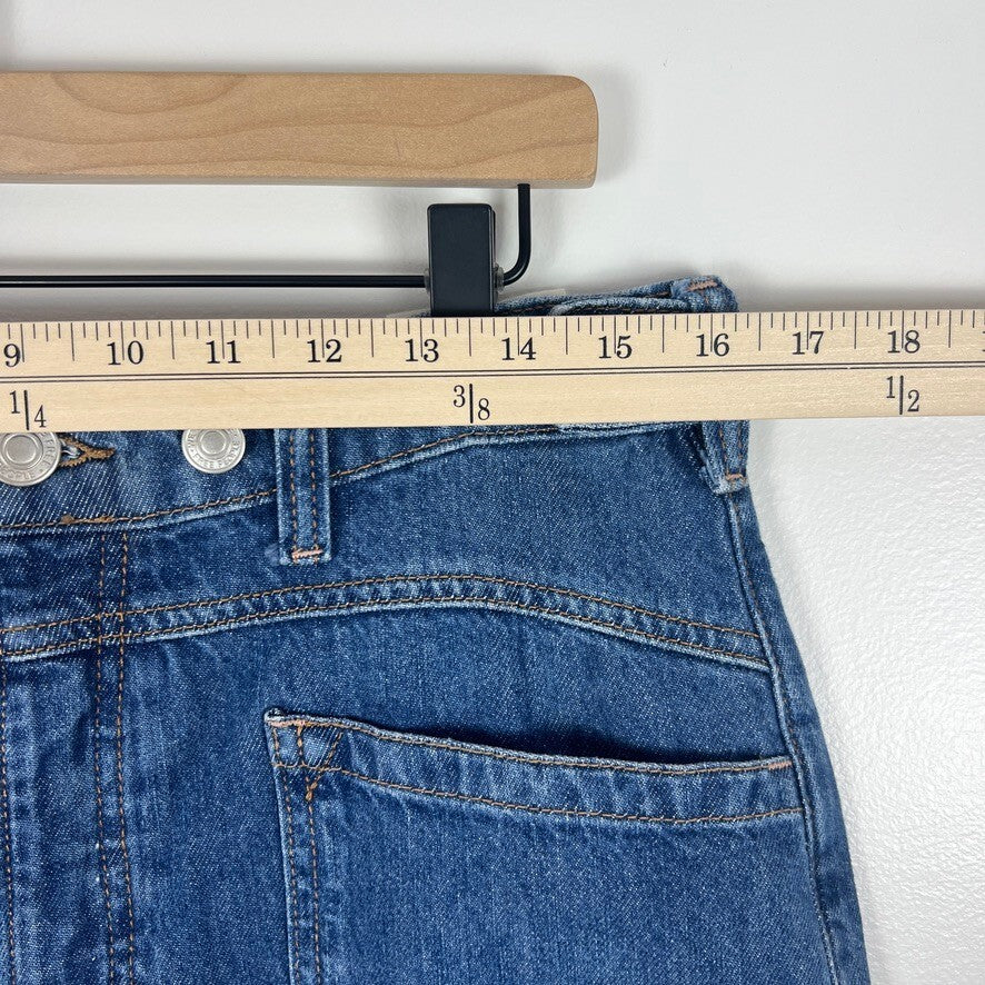 Free People We The Free Palmer Cuffed Wide Leg Jeans 28 NWT Cotton Blue