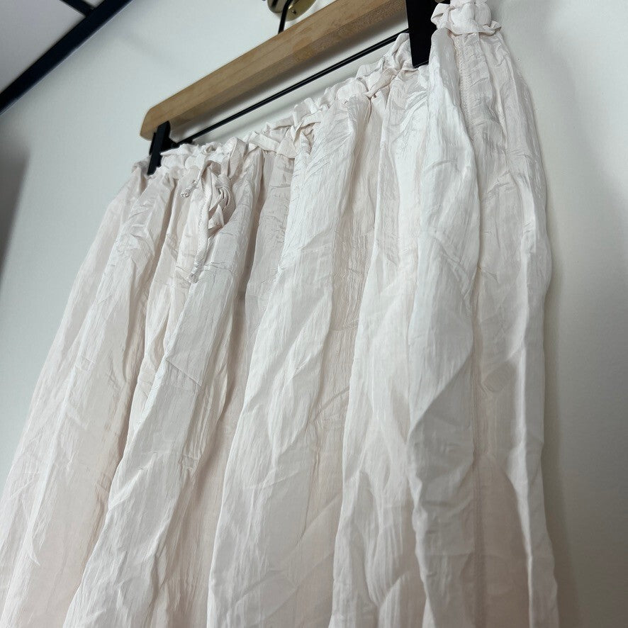 Free People Intimately White Alyssum Lace Trim Maxi Slip Skirt XL NWT