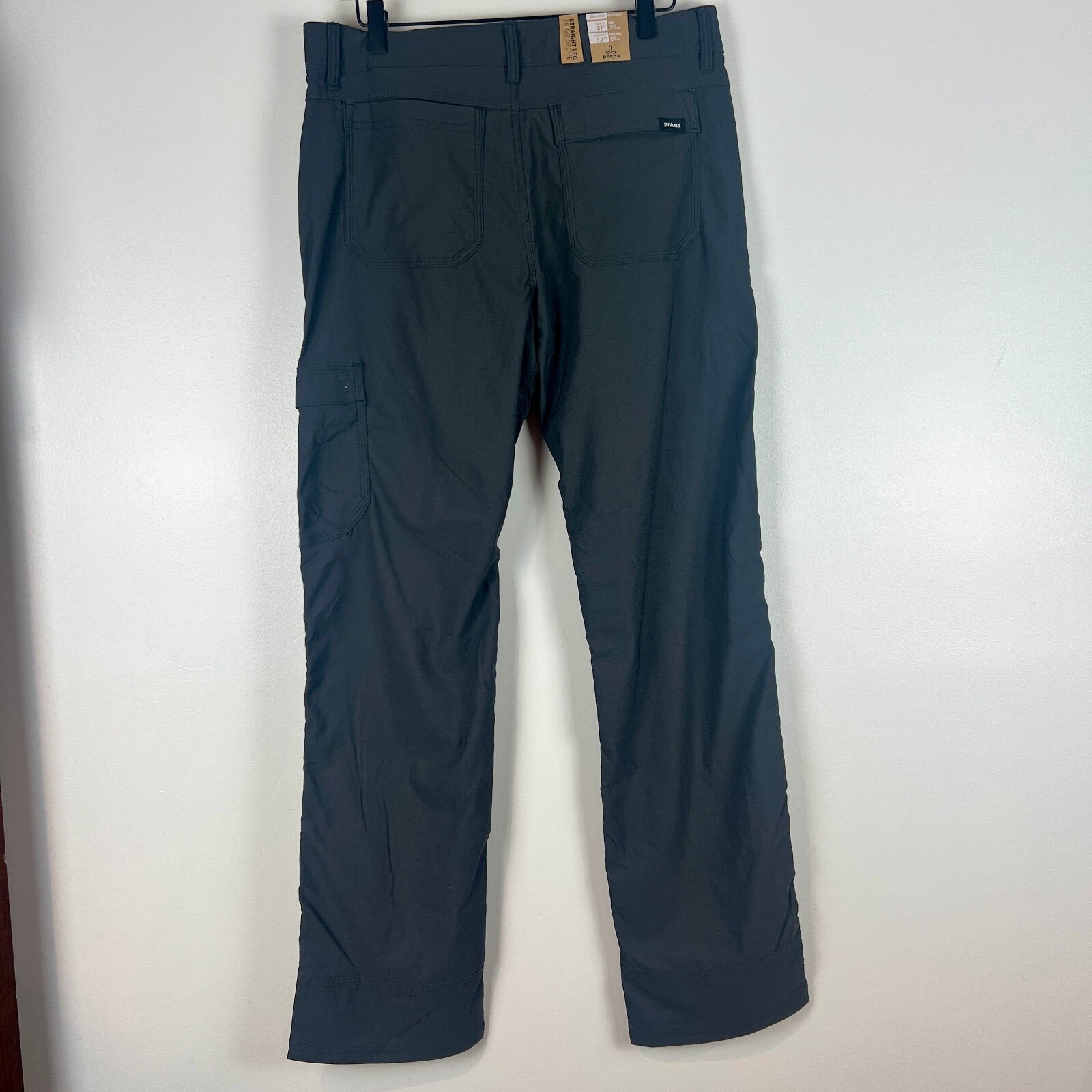NWT prAna Stretch Zion Pant II Relaxed Men's 31x32 Dark Iron Hiking Cargo