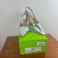 Sam Edelman Bianka Silver Metallic Slingback Kitten Heels Women's 9 NWT