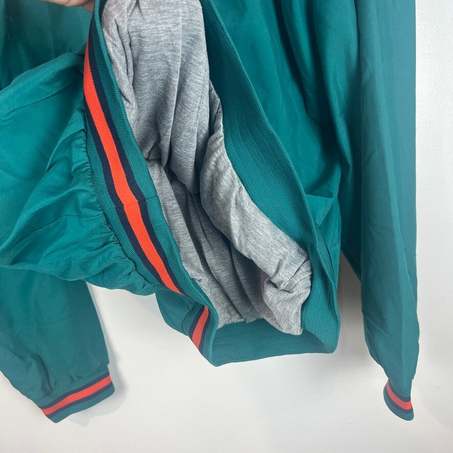 Vintage Reebok NFL Miami Dolphins Pullover Windbreaker Jacket XXL Green