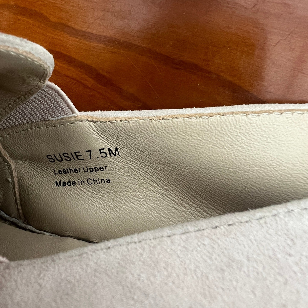 Botkier Susie Crystal Embellished Suede Espadrille Loafers Beige Women's 7.5