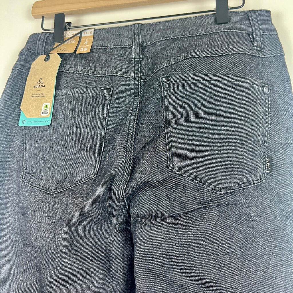 NWT prAna Kayla High Rise Skinny Jeans Gray Denim Women's Size 8 Regular