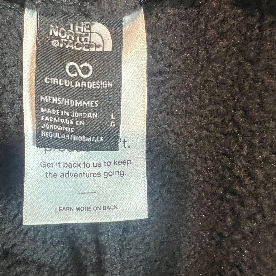 The North Face Men's Black Fleece Jogger Sweatpants Large Circular Design NWOT