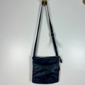 SAS Genuine Leather Black Crossbody Organizer Bag Adjustable Strap USA Made