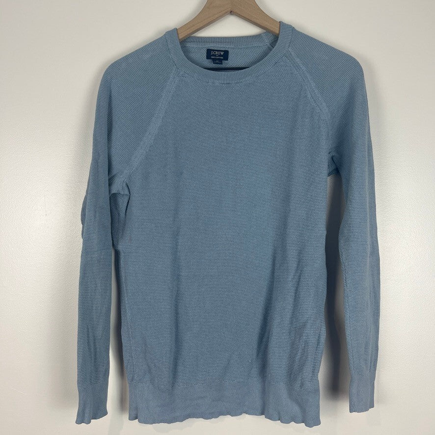 J.Crew 100% Cotton Light Blue Crewneck Sweater Unisex Medium Lightweight NWOT