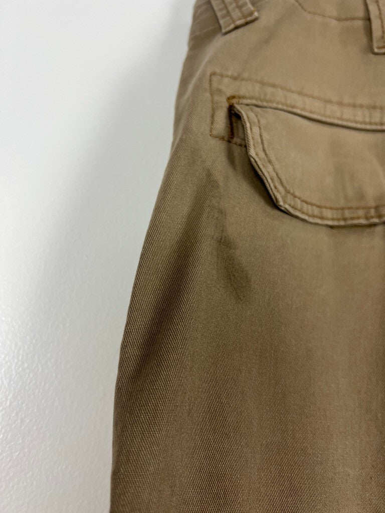 Wrangler Regular Taper Cargo Pants Khaki 36x32 Cotton Stretch Utility Men's