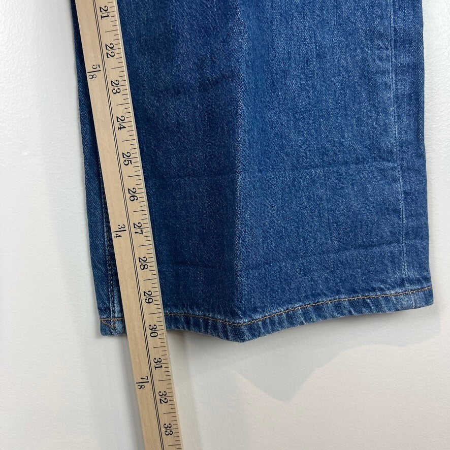 Free People We The Free Palmer Cuffed Wide Leg Jeans 28 NWT Cotton Blue