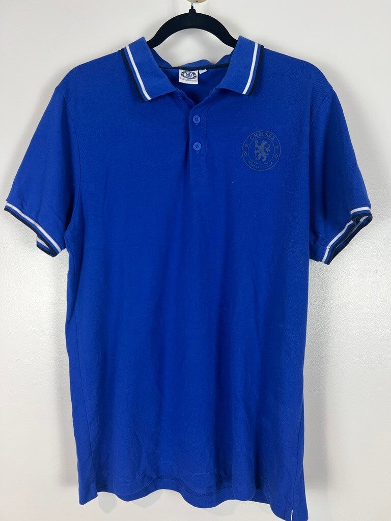 Chelsea FC Official Blue Polo Shirt Men’s Large Football Soccer Club Logo