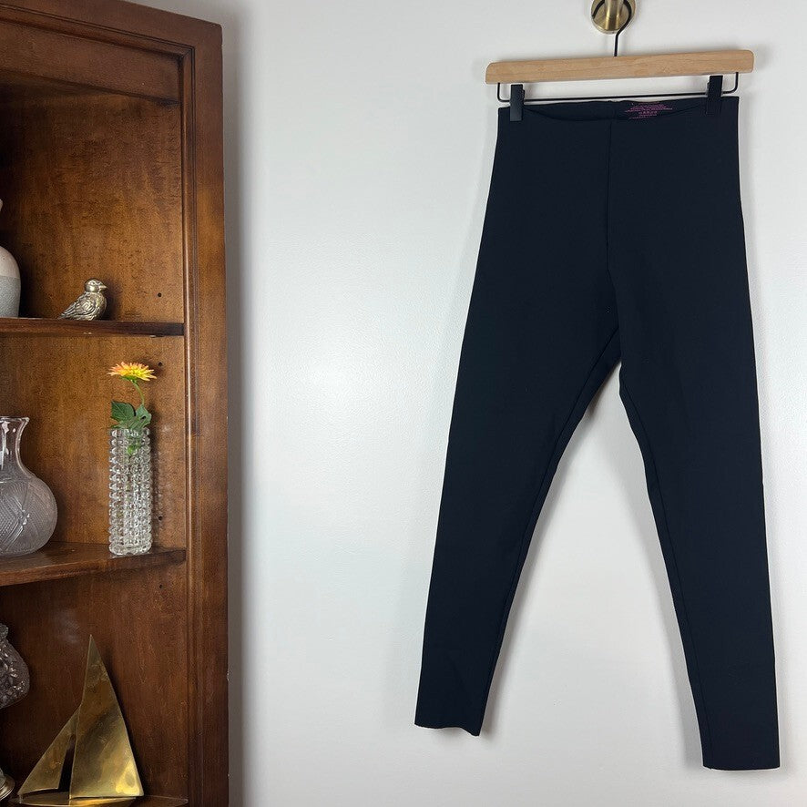 Commando Black Control Top High Rise Leggings Women's Large Made in USA