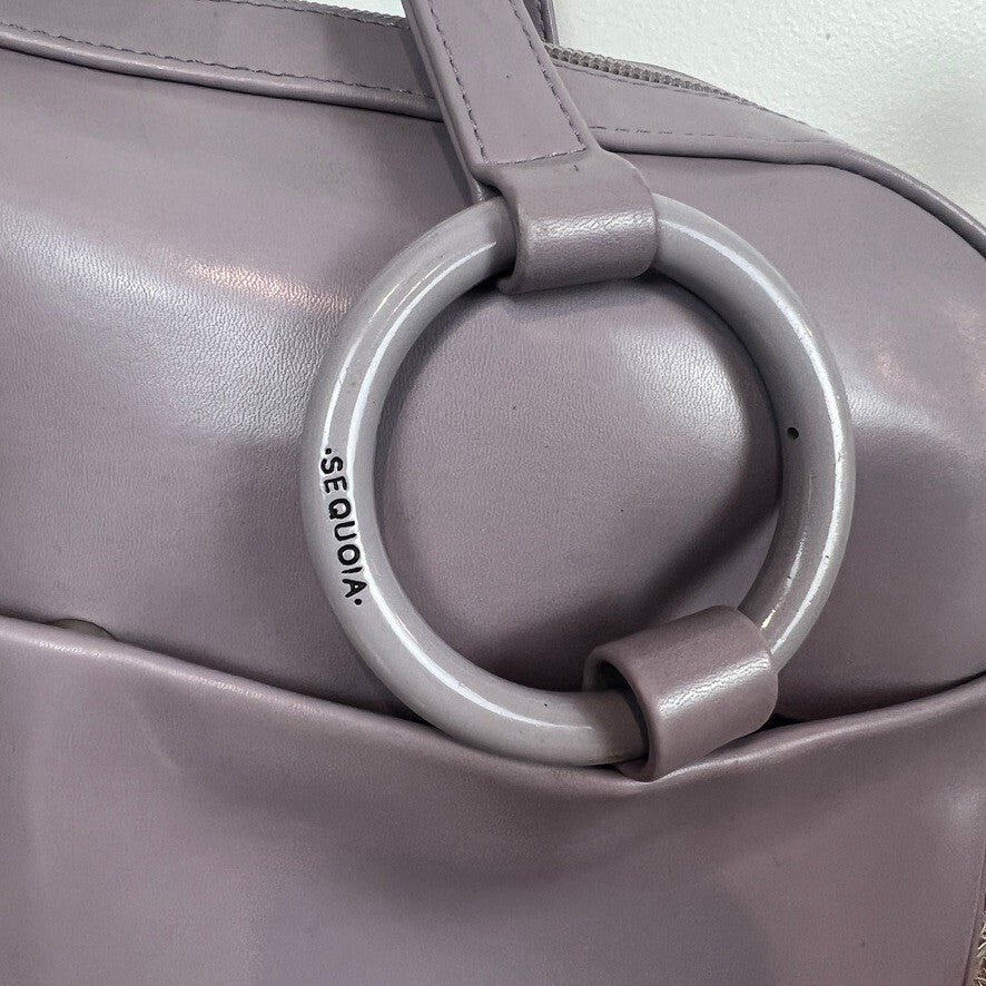 Sequoia Paris Lavender Leather Hand Bag NWT Vintage Ring Detail Chic