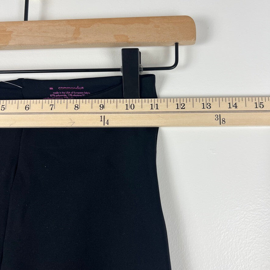 Commando Black Control Top High Rise Leggings Women's Medium Made in USA