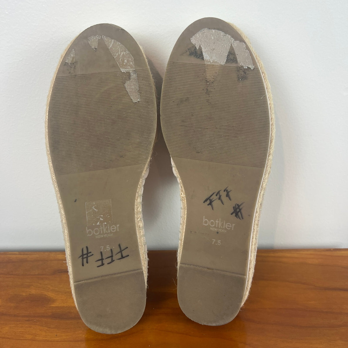 Botkier Susie Crystal Embellished Suede Espadrille Loafers Beige Women's 7.5