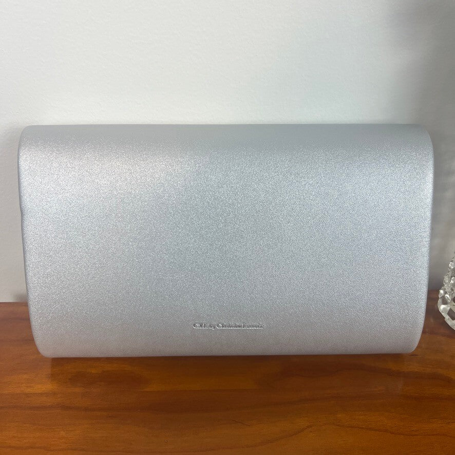 CXL Christian Lacroix Silver Madison Clutch Chain Evening Bag NWT