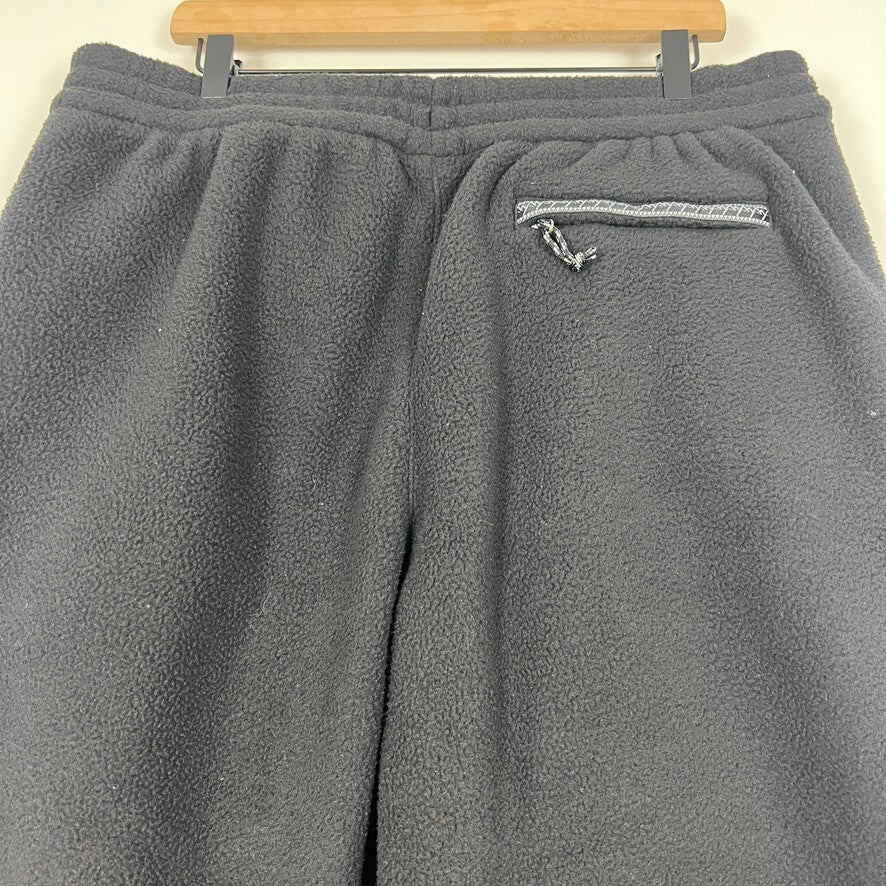 The North Face Men's Black Fleece Jogger Sweatpants Large Circular Design NWOT