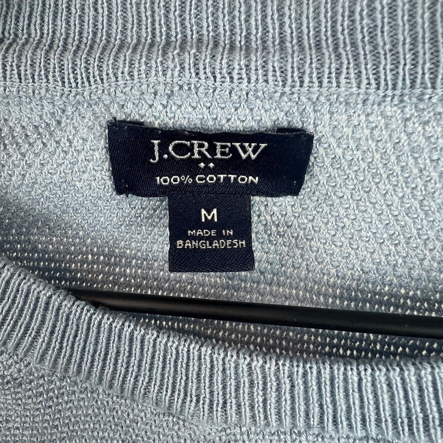 J.Crew 100% Cotton Light Blue Crewneck Sweater Unisex Medium Lightweight NWOT