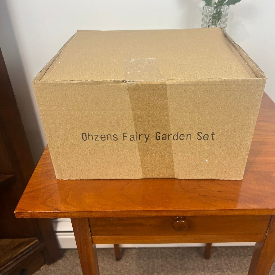 Fairy Garden Kit - 7 Piece Glow in The Dark, Gnome House, Indoor/Outdoor Décor