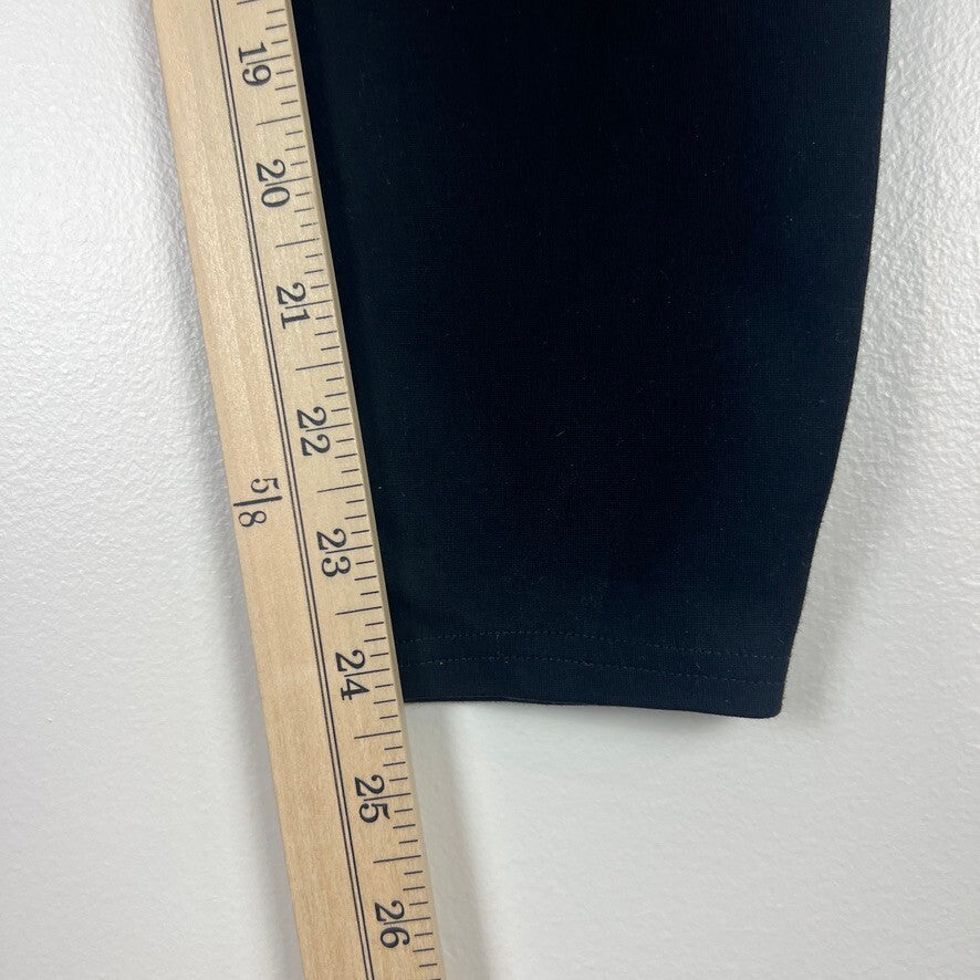 SPANX Black High Rise Cropped Leggings Women's Large Shaping Pull-On Pants